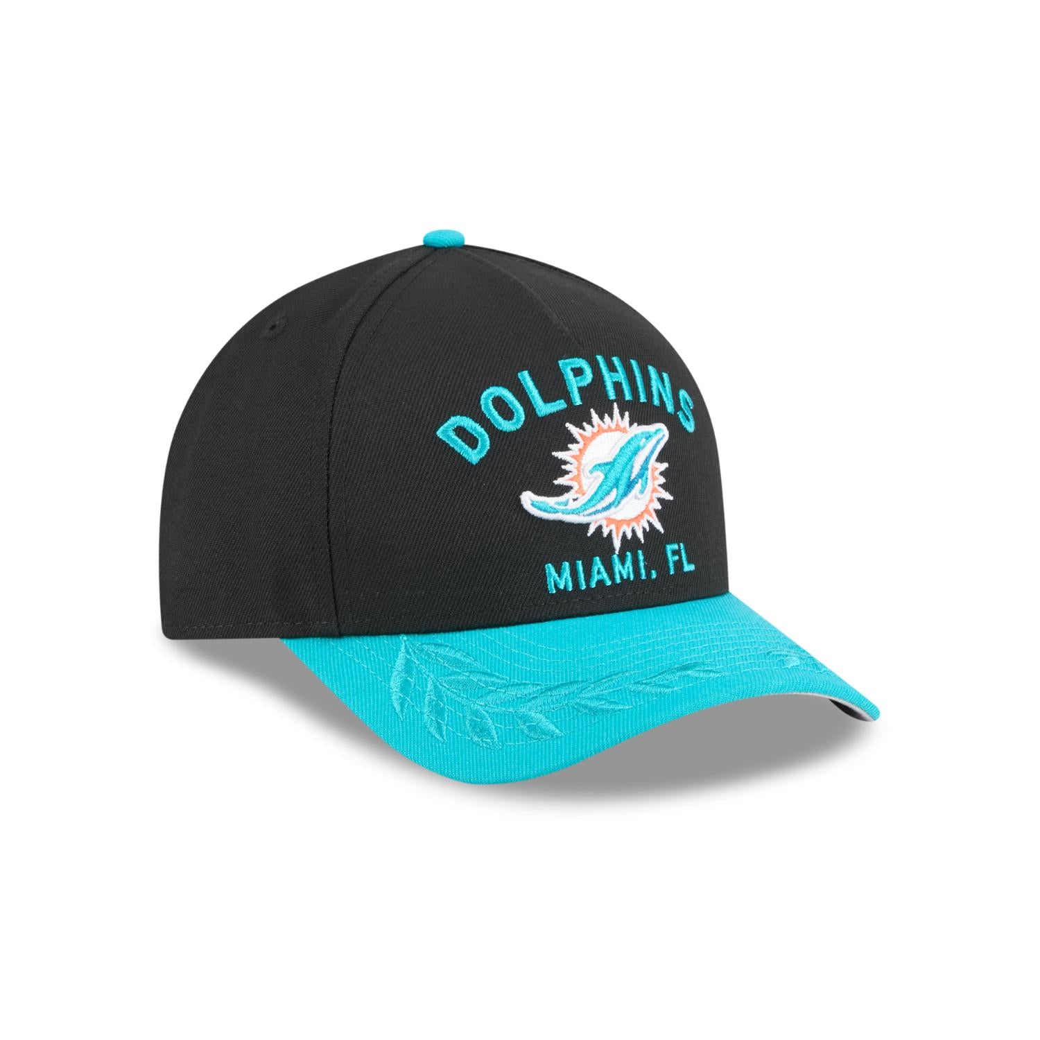 Miami Dolphins 2025 NFL Draft 9FORTY M-Crown A-Frame Snapback Cap Schwarz