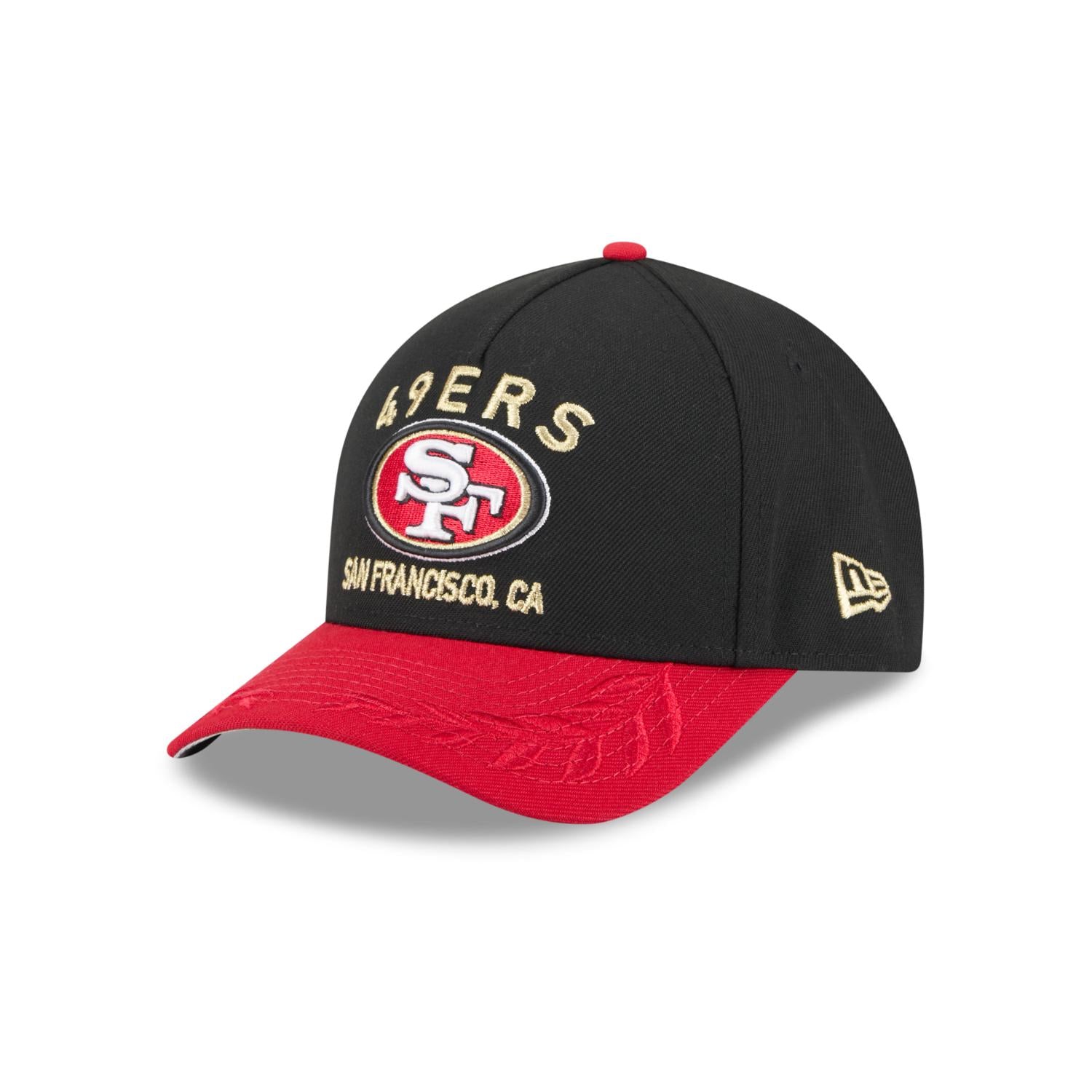 San Francisco 49ers 2025 NFL Draft 9FORTY M-Crown A-Frame Snapback Cap Schwarz