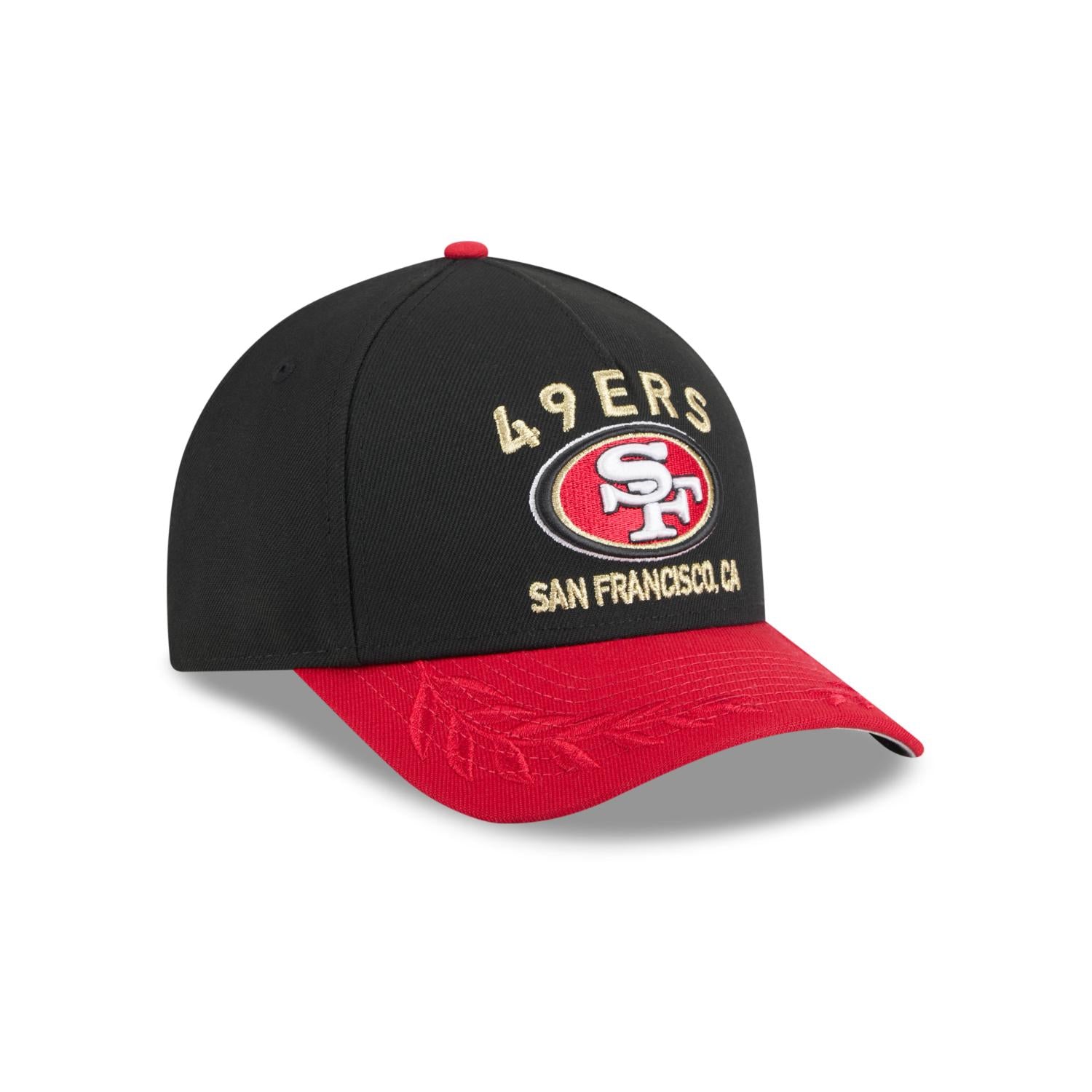 San Francisco 49ers 2025 NFL Draft 9FORTY M-Crown A-Frame Snapback Cap Schwarz