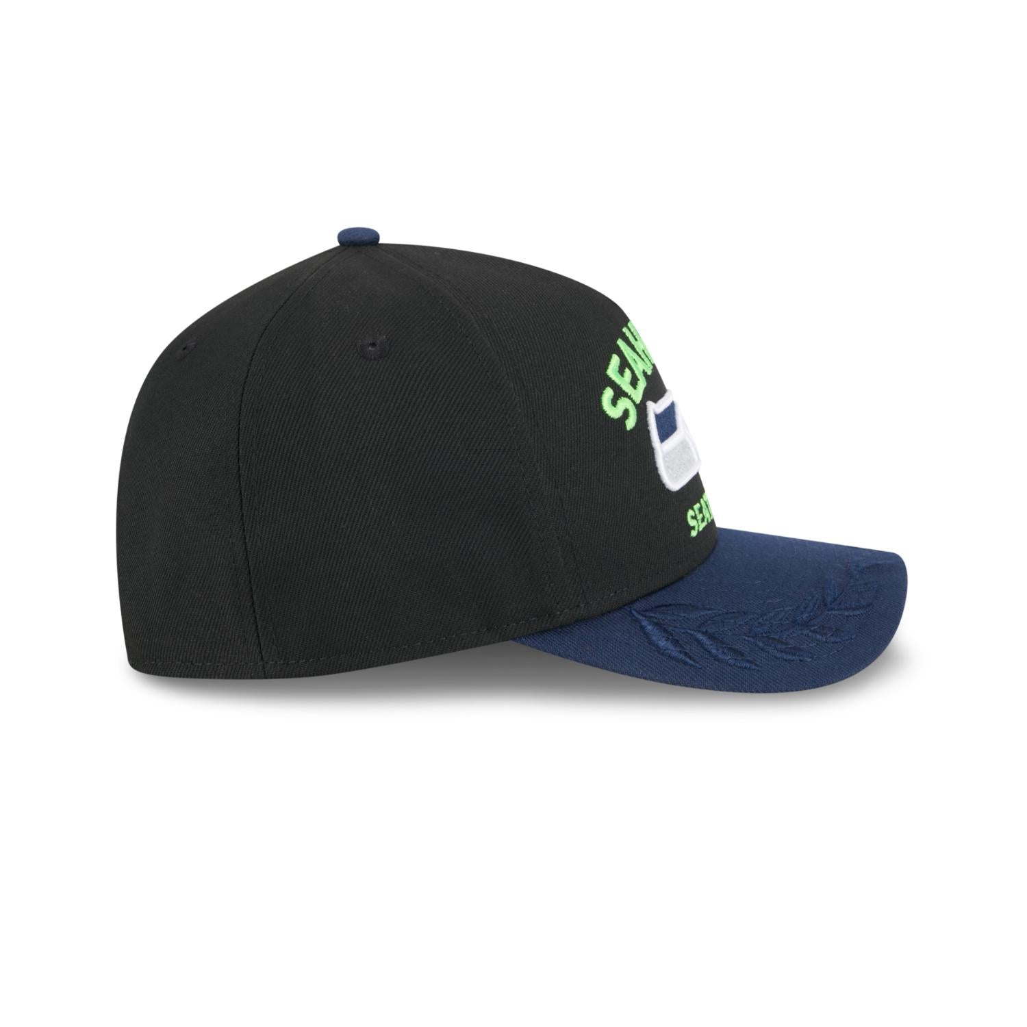 Seattle Seahawks 2025 NFL Draft 9FORTY M-Crown A-Frame Snapback Cap Schwarz