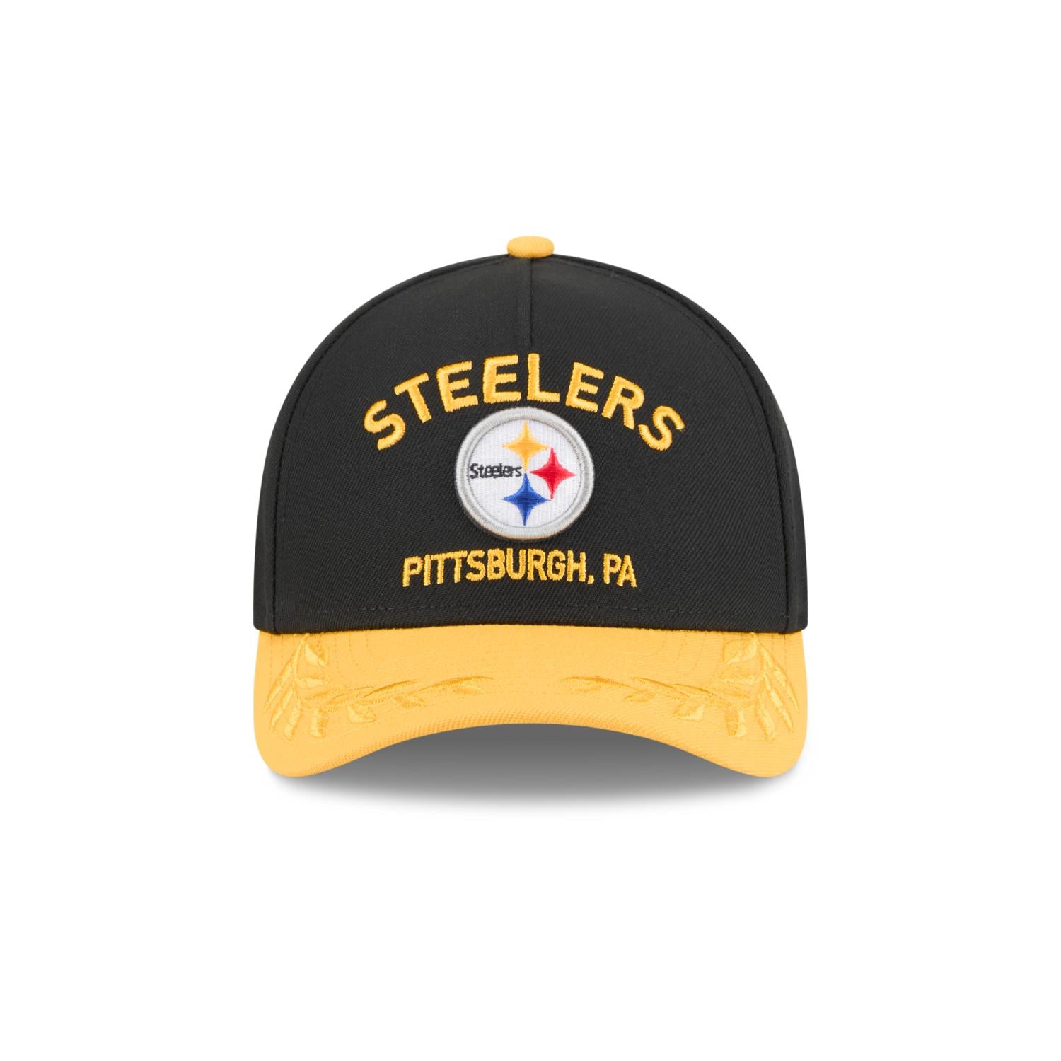Pittsburgh Steelers 2025 NFL Draft 9FORTY M-Crown A-Frame Snapback Cap Schwarz