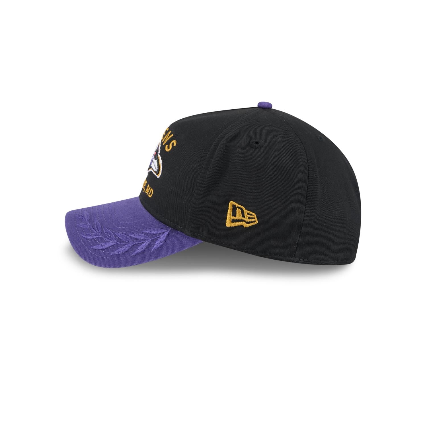 Baltimore Ravens 2025 NFL Draft 9TWENTY A-Frame verstellbare Cap Schwarz