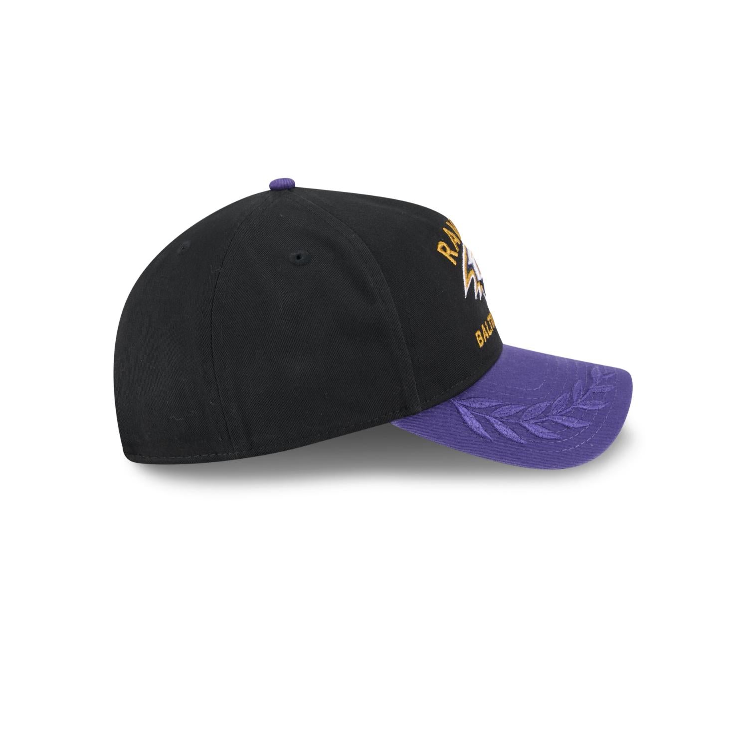 Baltimore Ravens 2025 NFL Draft 9TWENTY A-Frame verstellbare Cap Schwarz