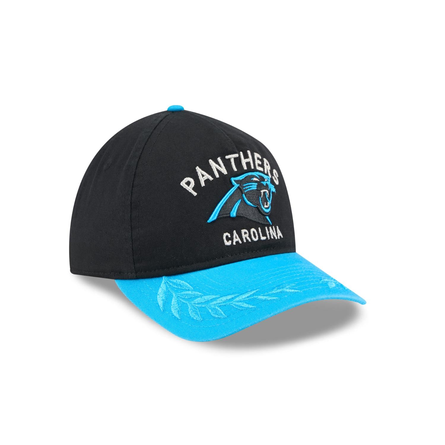 Carolina Panthers 2025 NFL Draft 9TWENTY A-Frame verstellbare Cap Schwarz