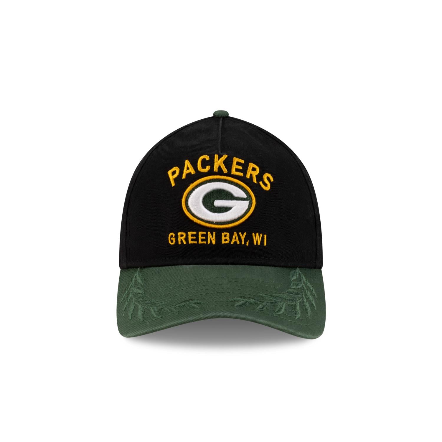 Green Bay Packers 2025 NFL Draft 9TWENTY A-Frame verstellbare Cap Schwarz