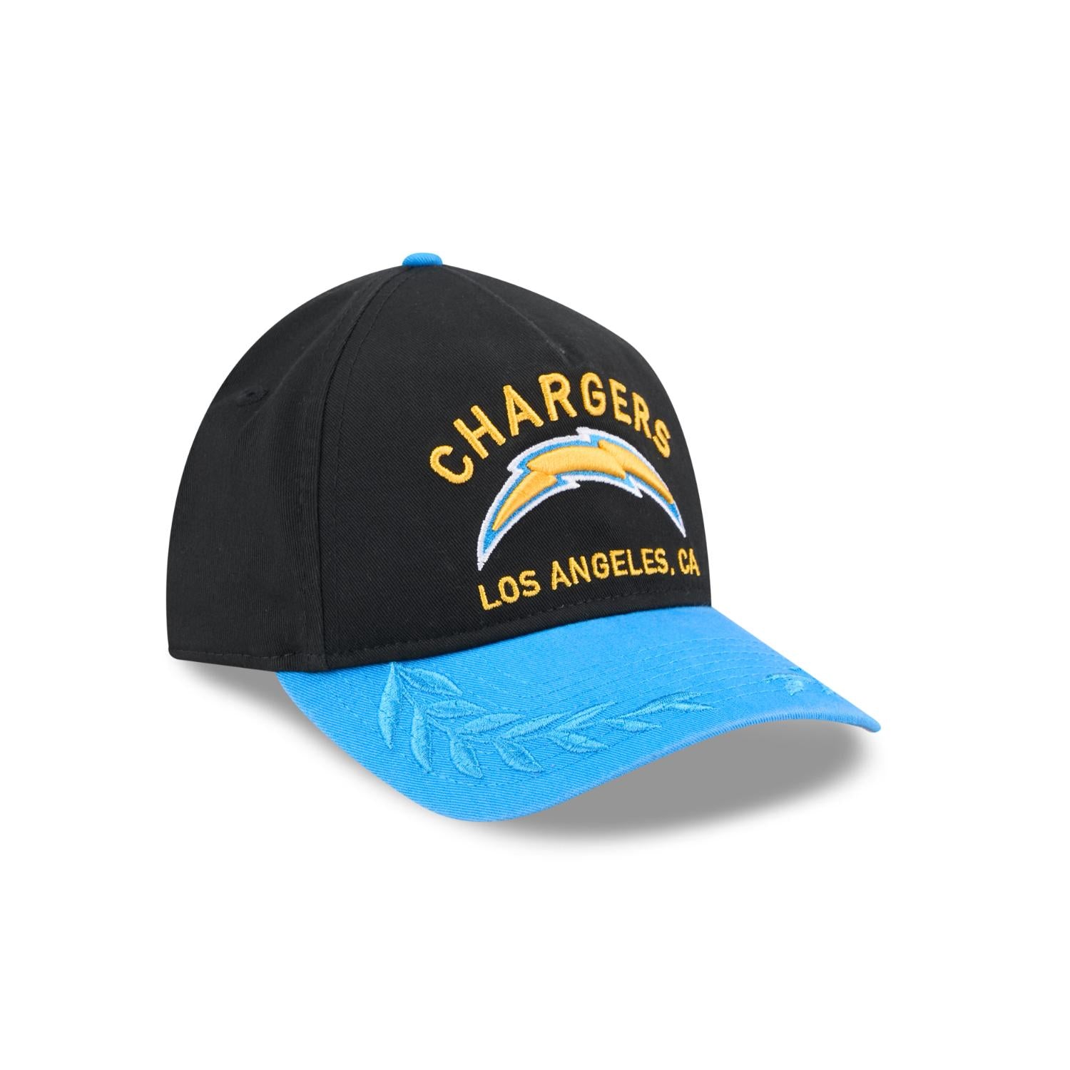 Los Angeles Chargers 2025 NFL Draft 9TWENTY A-Frame verstellbare Cap Schwarz