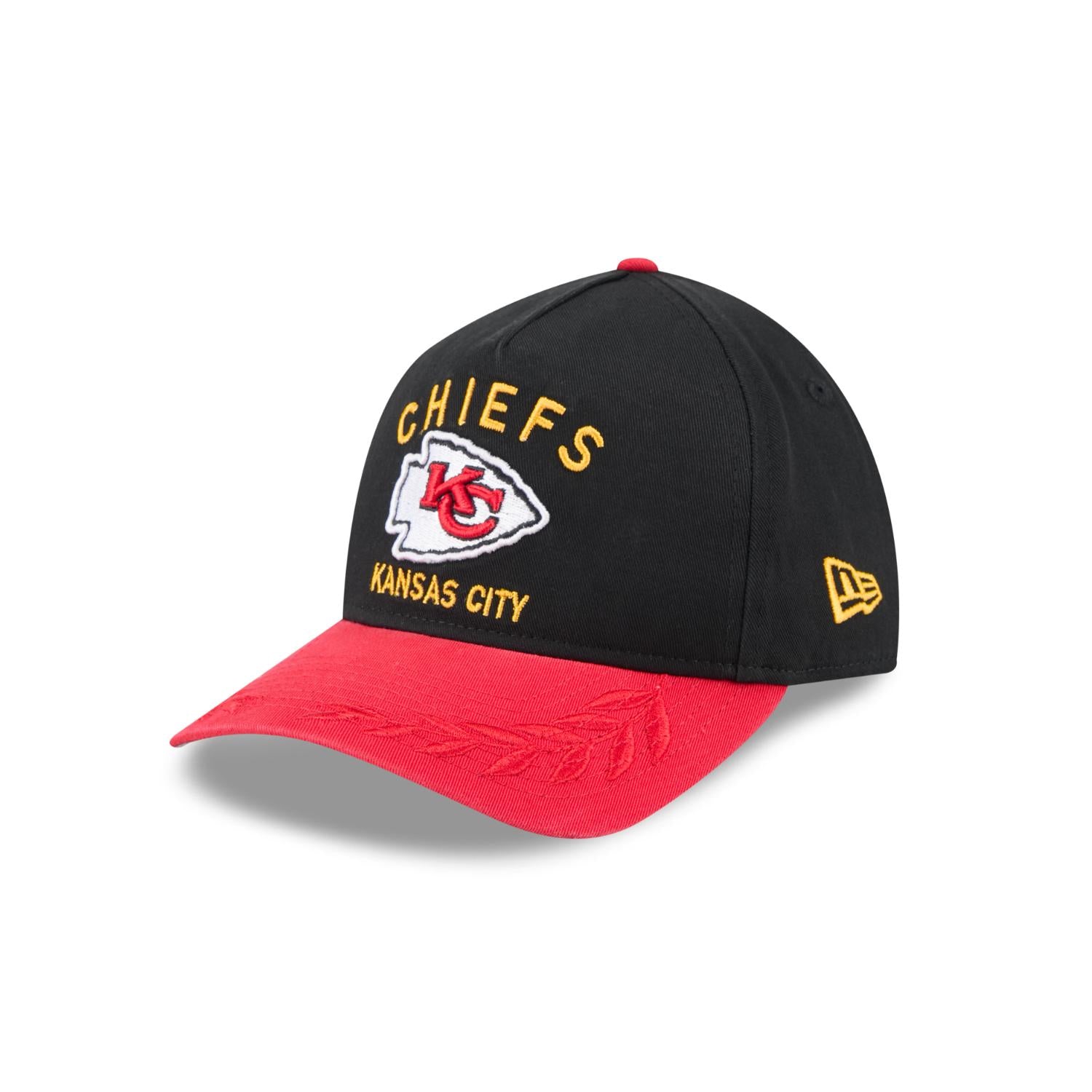 Kansas City Chiefs 2025 NFL Draft 9TWENTY A-Frame verstellbare Cap Schwarz