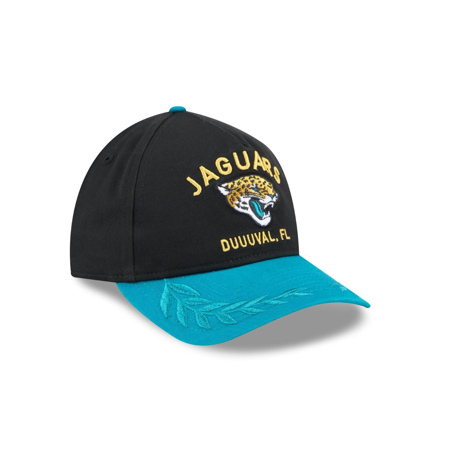 Jacksonville Jaguars 2025 NFL Draft 9TWENTY A-Frame verstellbare Cap Schwarz