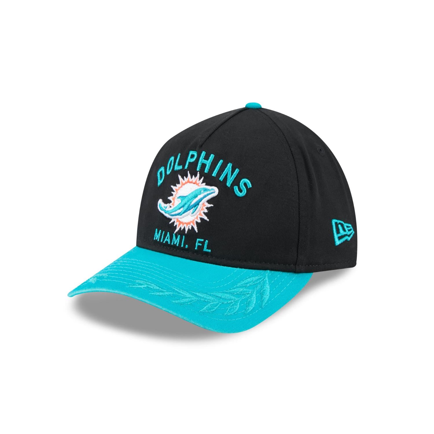 Miami Dolphins 2025 NFL Draft 9TWENTY A-Frame verstellbare Cap Schwarz