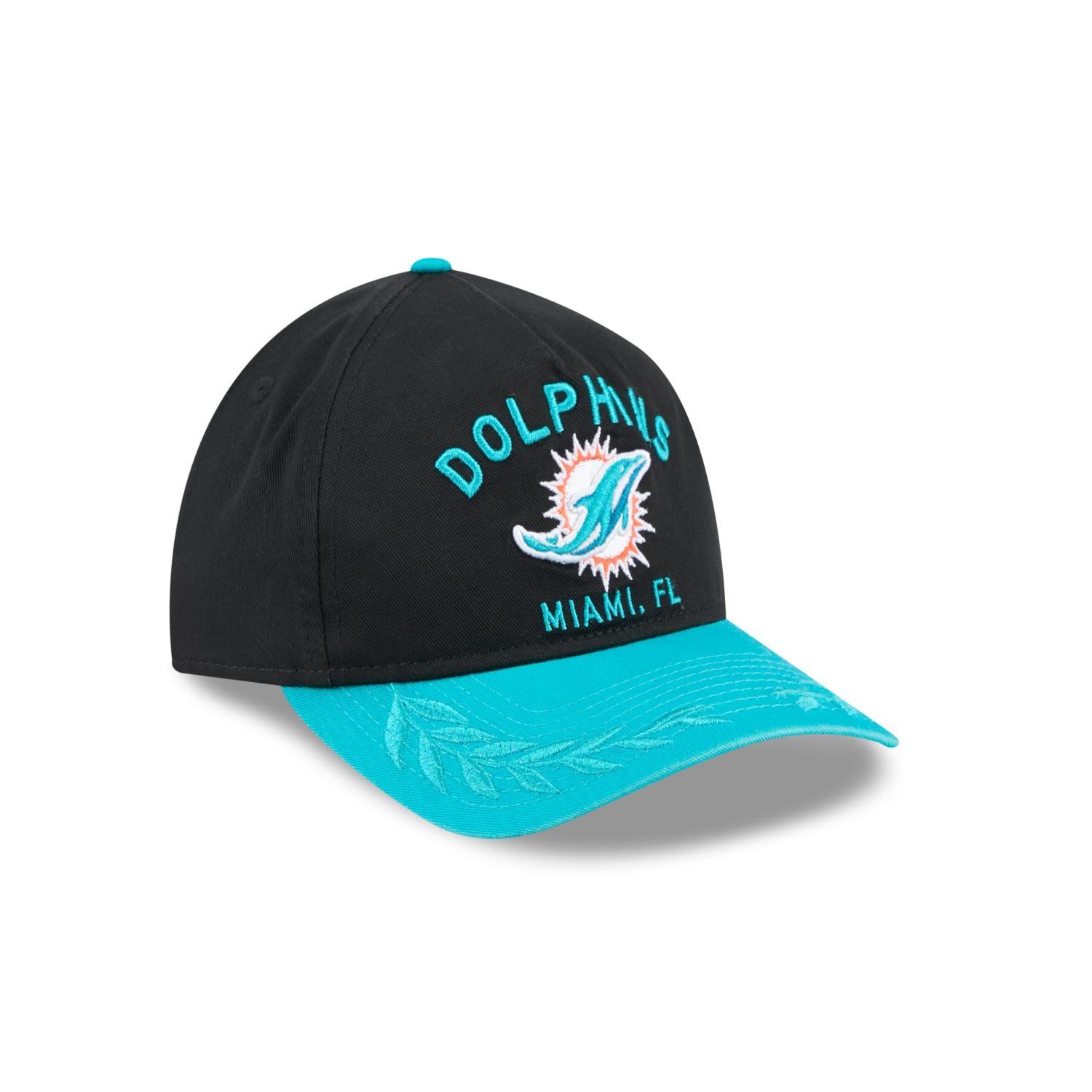 Miami Dolphins 2025 NFL Draft 9TWENTY A-Frame verstellbare Cap Schwarz