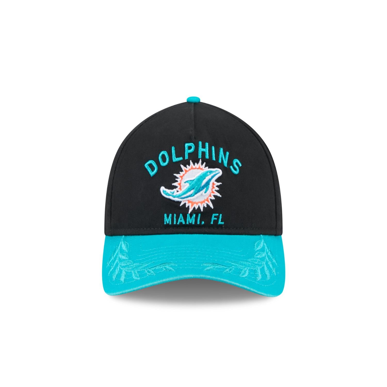 Miami Dolphins 2025 NFL Draft 9TWENTY A-Frame verstellbare Cap Schwarz