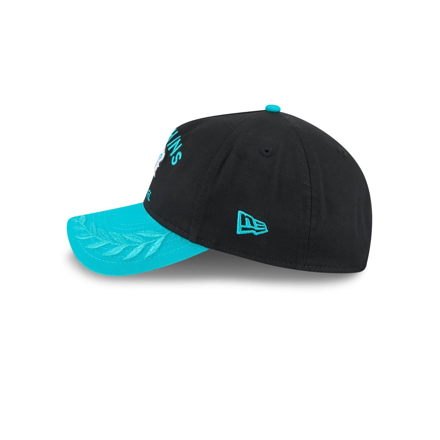Miami Dolphins 2025 NFL Draft 9TWENTY A-Frame verstellbare Cap Schwarz