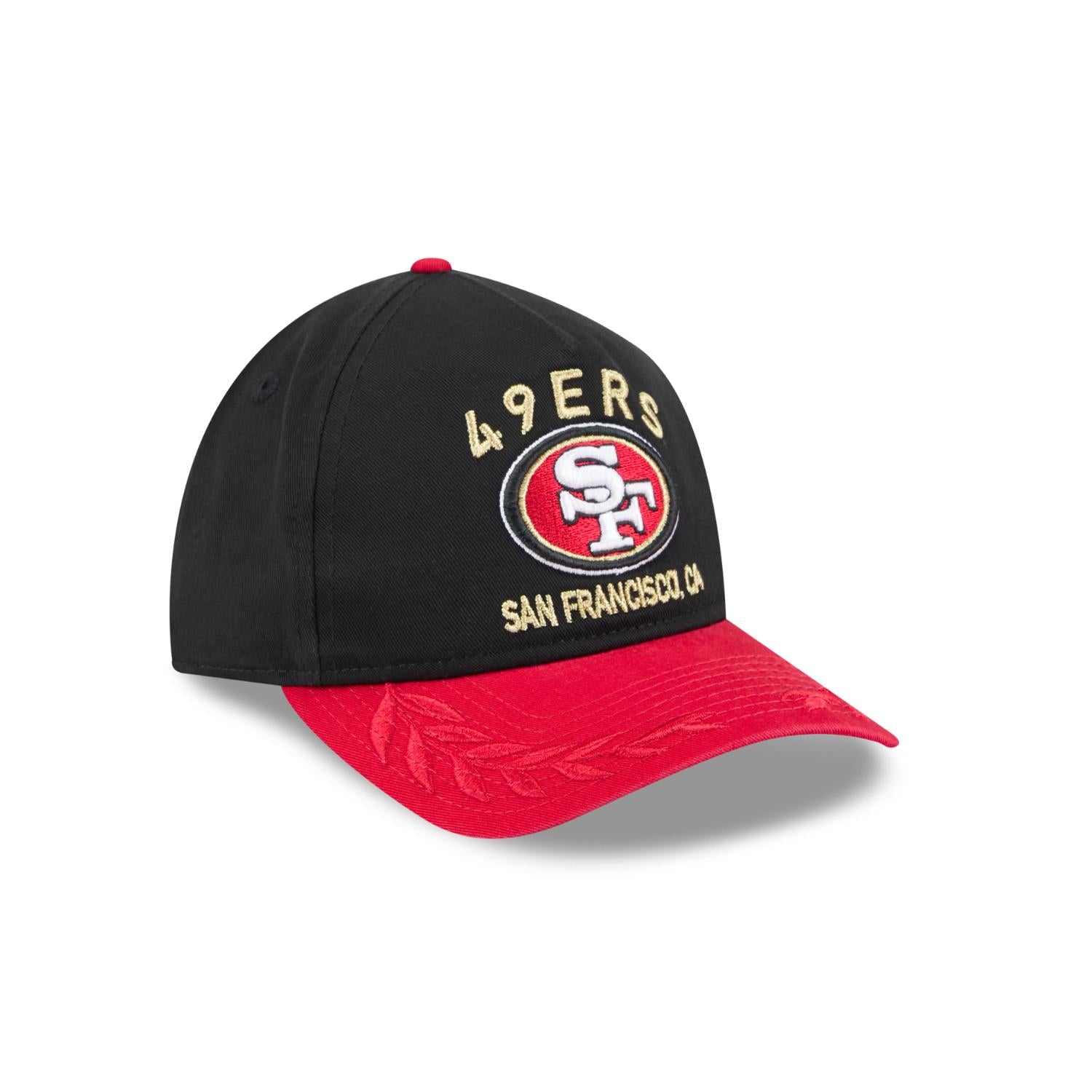 San Francisco 49ers 2025 NFL Draft 9TWENTY A-Frame verstellbare Cap Schwarz