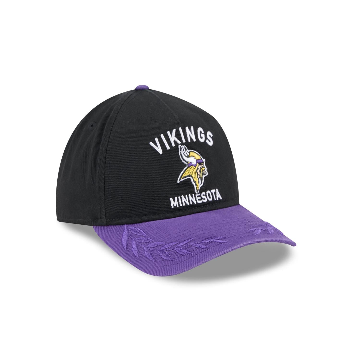 Minnesota Vikings 2025 NFL Draft 9TWENTY A-Frame verstellbare Cap Schwarz