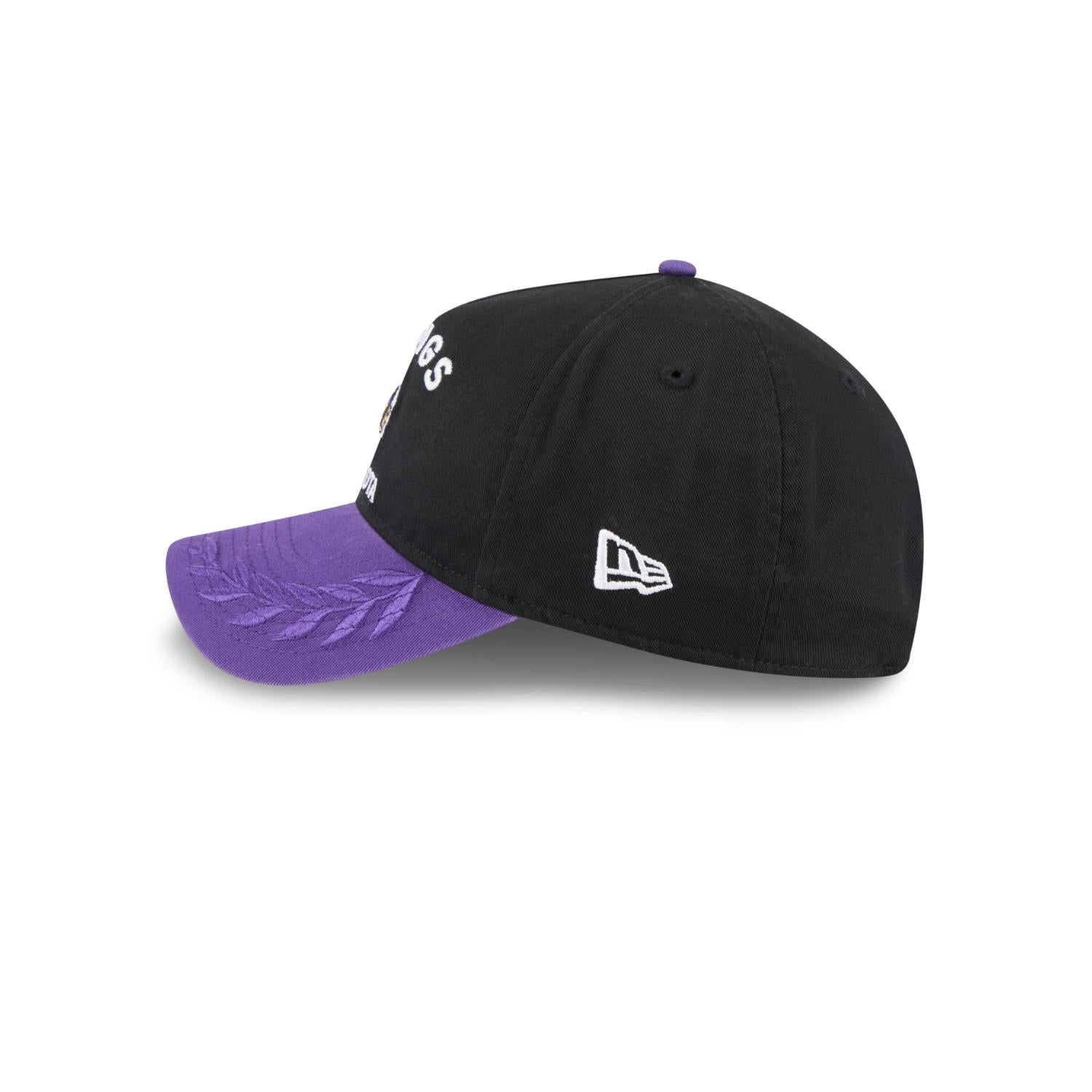 Minnesota Vikings 2025 NFL Draft 9TWENTY A-Frame verstellbare Cap Schwarz