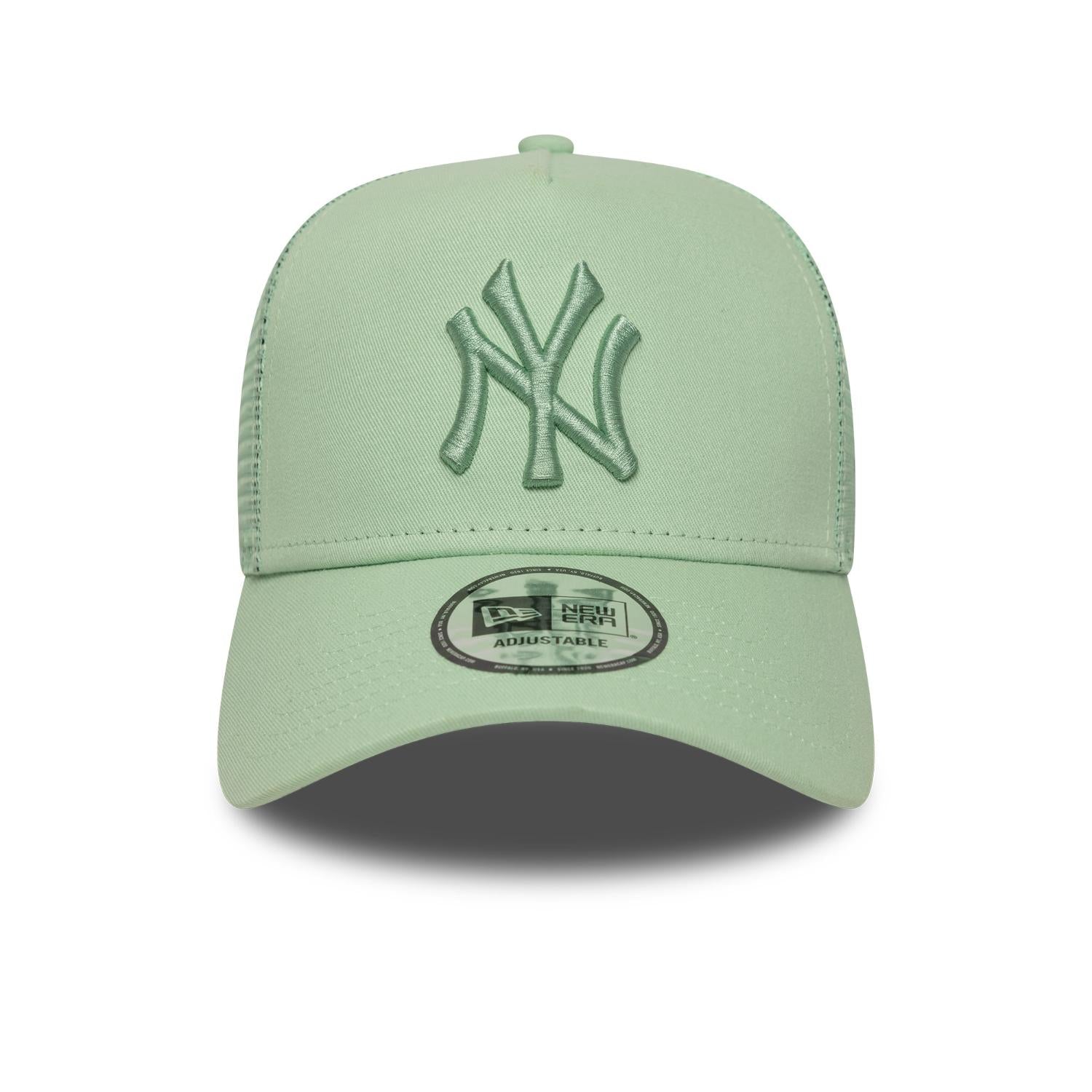 New York Yankees New Era League Essential 9FORTY A-Frame Trucker MLB Cap Grün