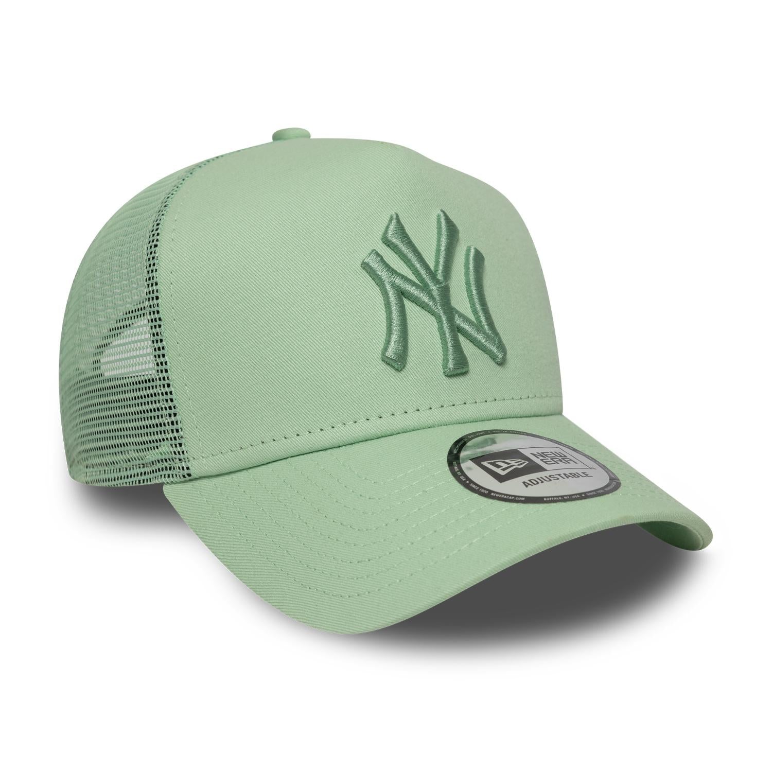 New York Yankees New Era League Essential 9FORTY A-Frame Trucker MLB Cap Grün