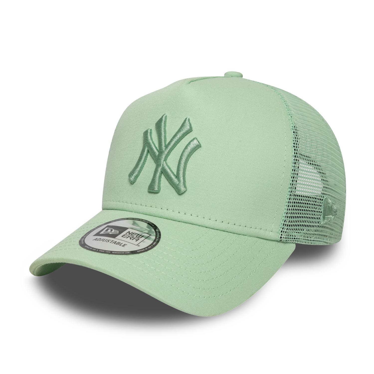 New York Yankees New Era League Essential 9FORTY A-Frame Trucker MLB Cap Grün