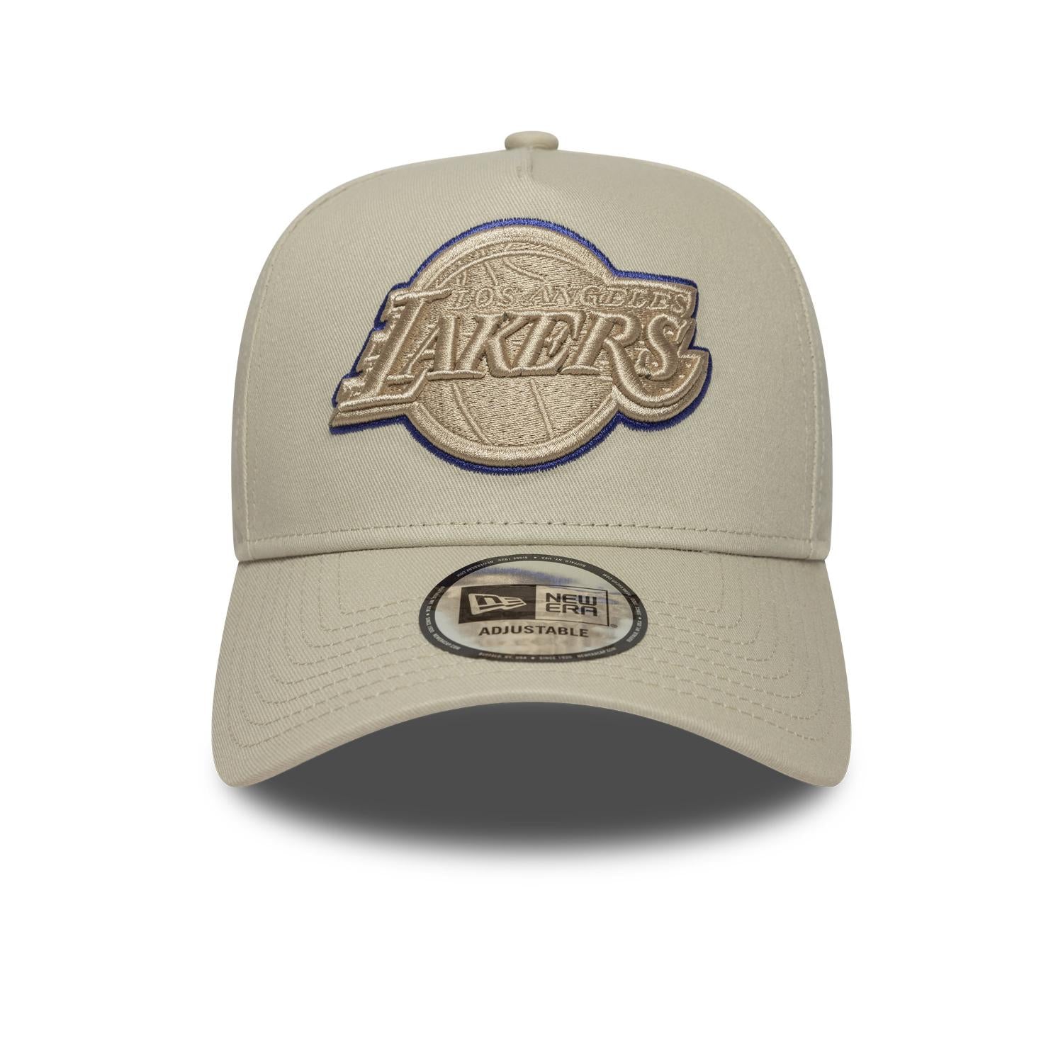 Los Angeles Lakers New Era Team Outline 9FORTY E-Frame NBA Cap Beige