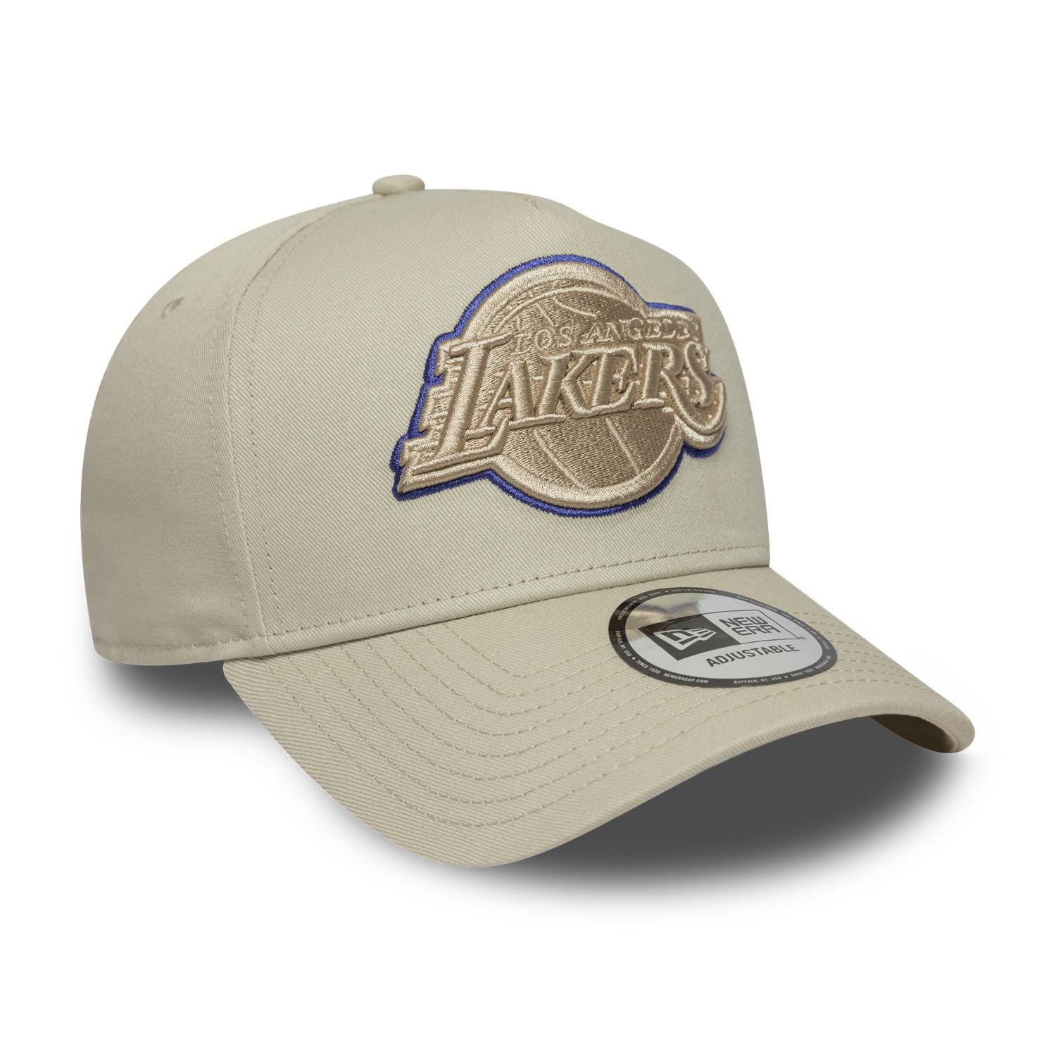Los Angeles Lakers New Era Team Outline 9FORTY E-Frame NBA Cap Beige