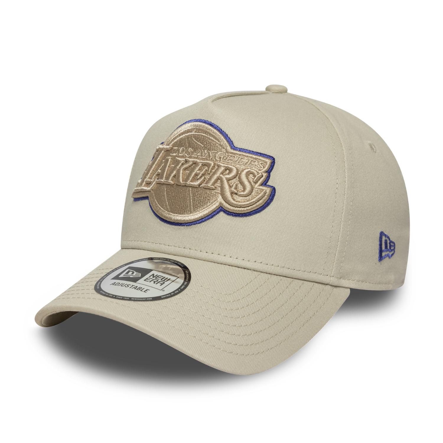 Los Angeles Lakers New Era Team Outline 9FORTY E-Frame NBA Cap Beige