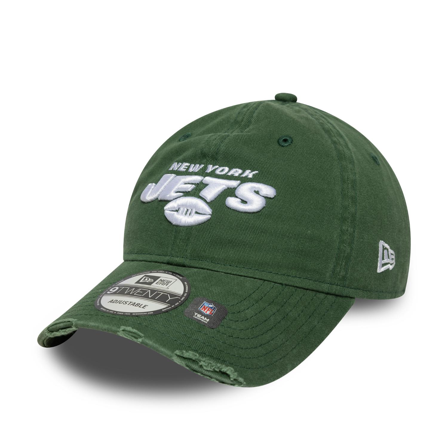 New York Jets New Era Washed Distressed 9TWENTY Verstellbare NFL Cap Grün
