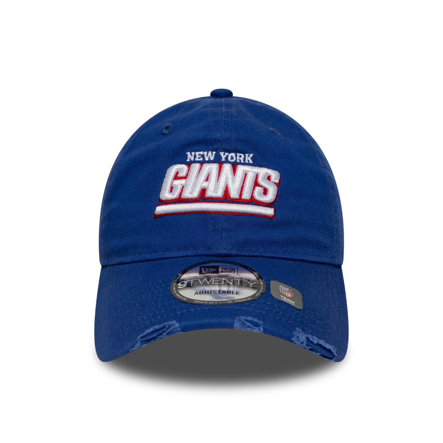 New York Giants New Era Washed Distressed 9TWENTY Verstellbare NFL Cap Blau
