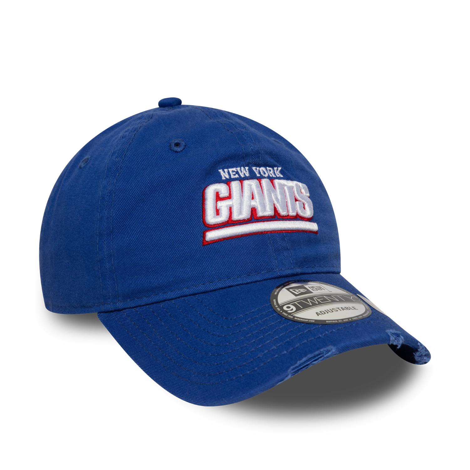 New York Giants New Era Washed Distressed 9TWENTY Verstellbare NFL Cap Blau