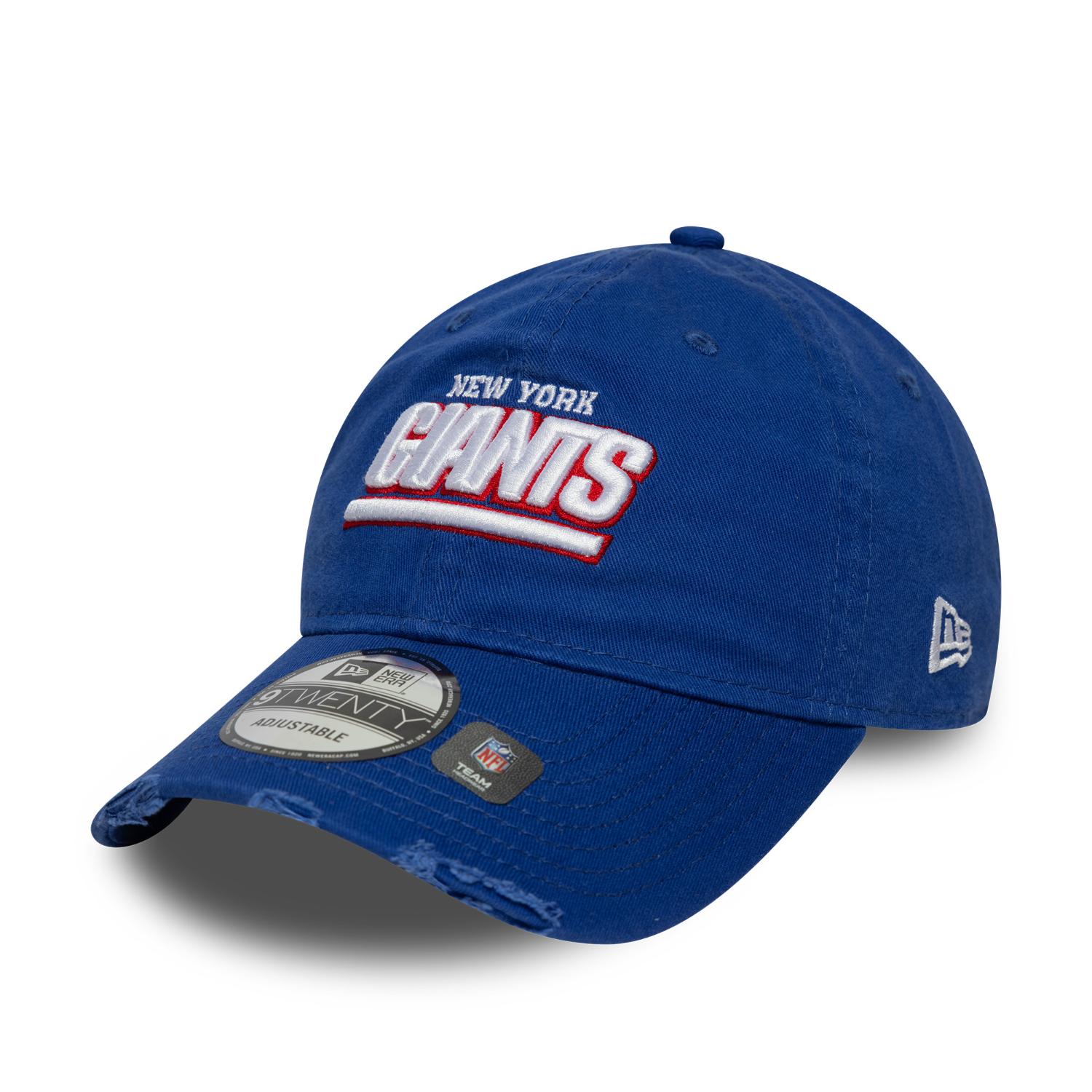 New York Giants New Era Washed Distressed 9TWENTY Verstellbare NFL Cap Blau
