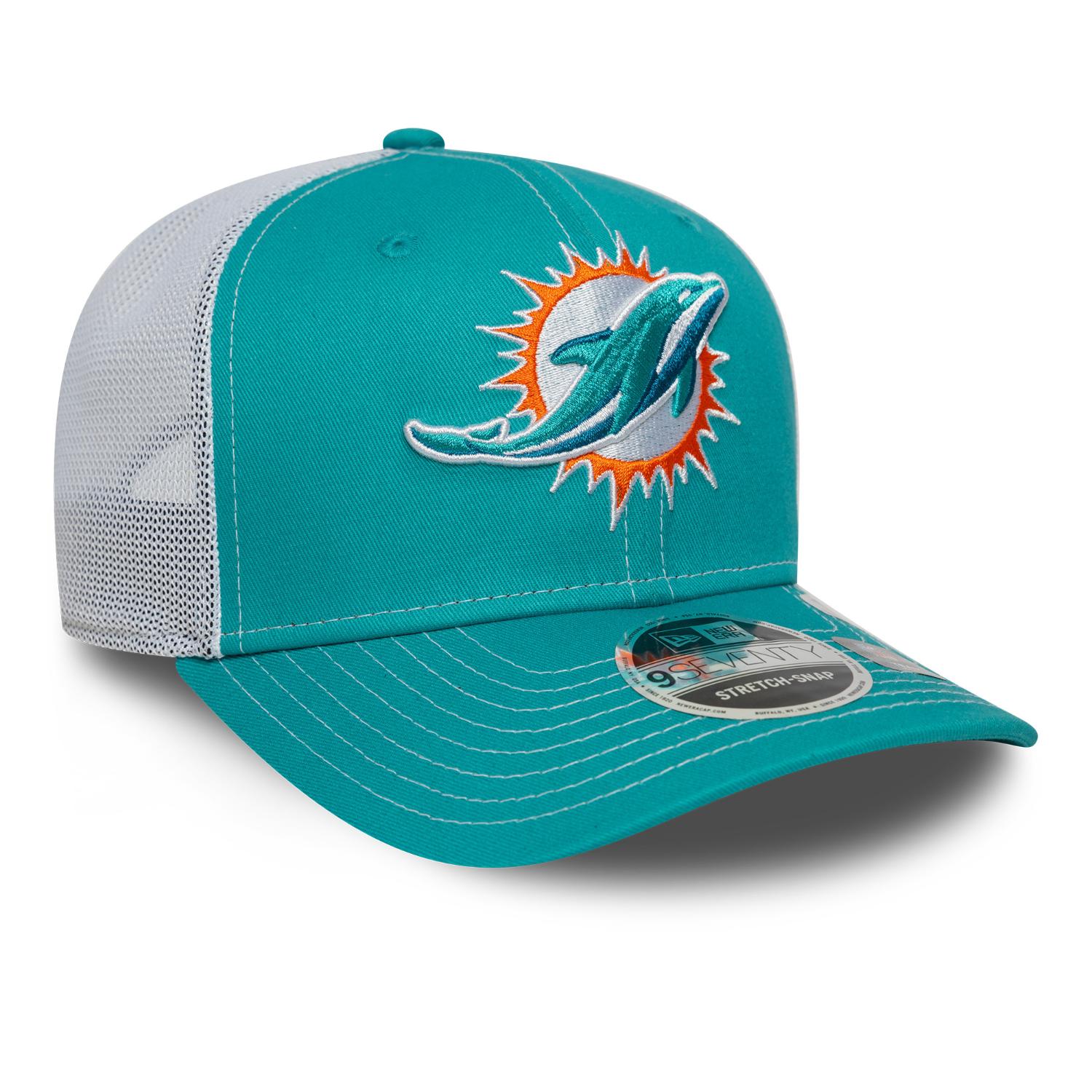 Miami Dolphins New Era 9SEVENTY Stretch Snap Trucker NFL Cap Türkis
