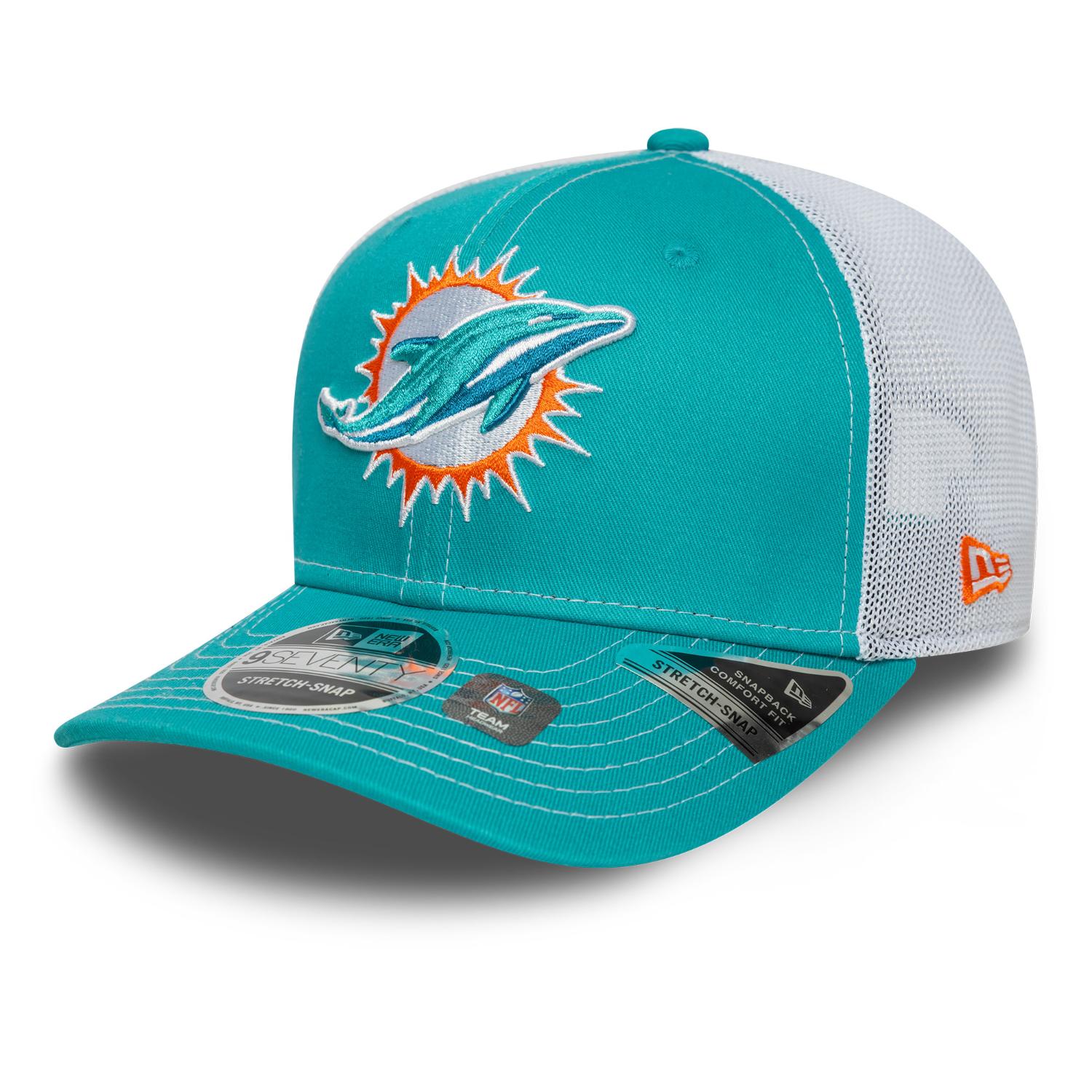 Miami Dolphins New Era 9SEVENTY Stretch Snap Trucker NFL Cap Türkis