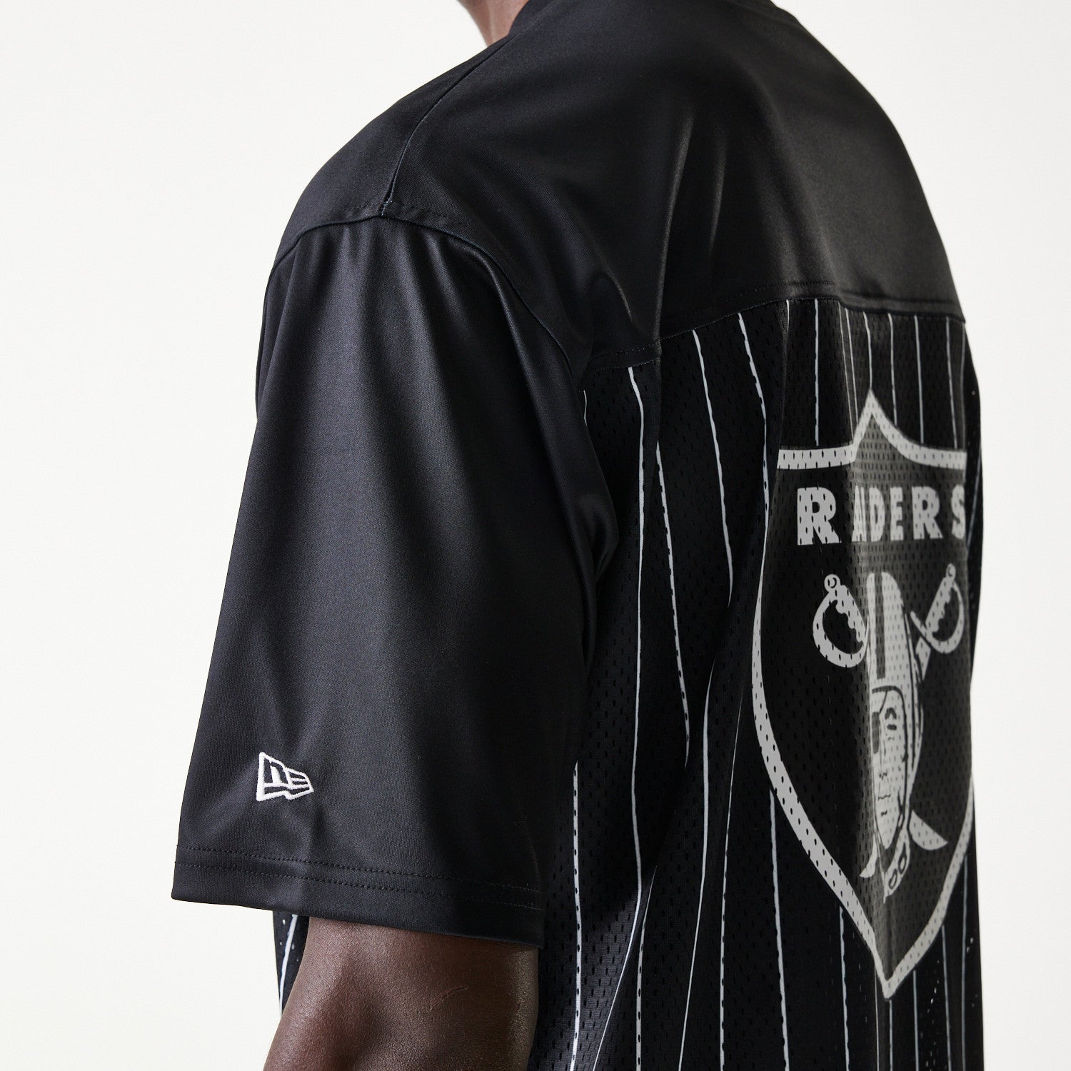 Las Vegas Raiders New Era Pinstripe NFL Trikot Schwarz
