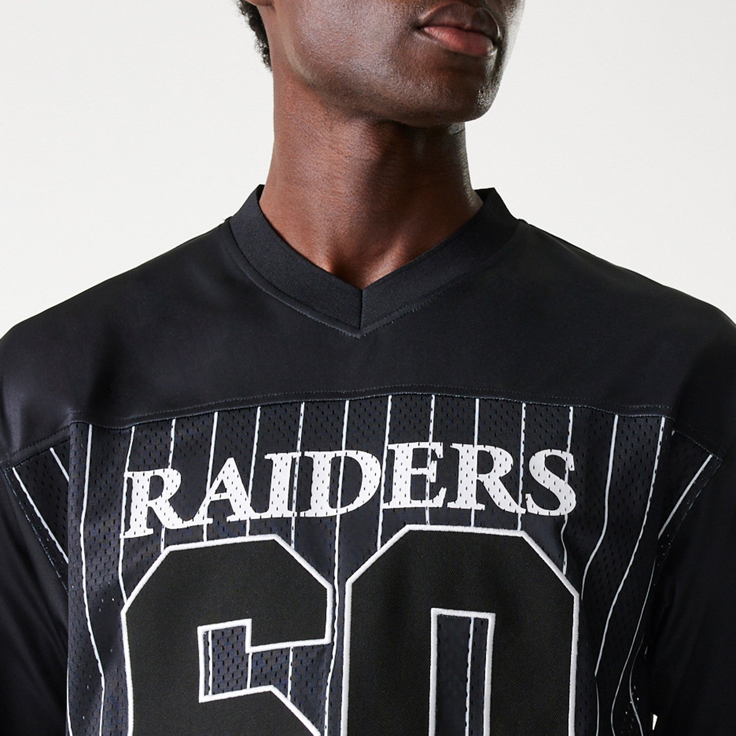 Las Vegas Raiders New Era Pinstripe NFL Trikot Schwarz