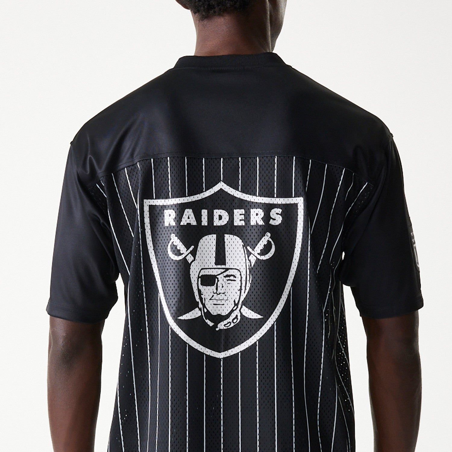 Las Vegas Raiders New Era Pinstripe NFL Trikot Schwarz