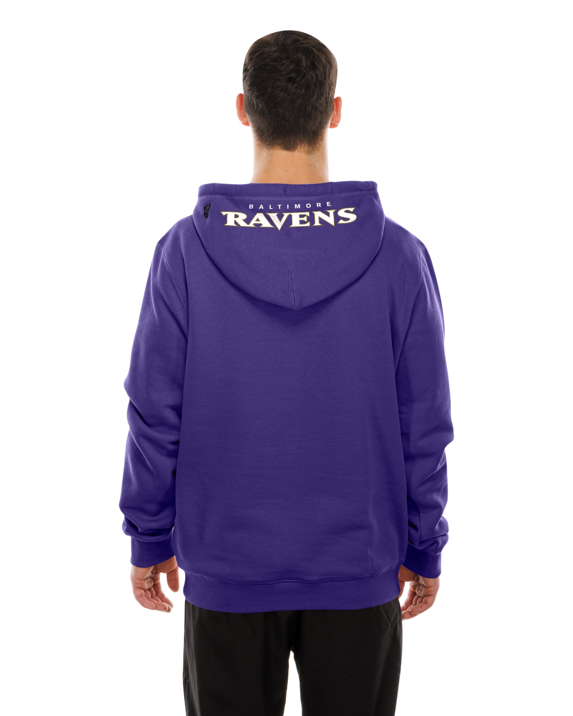 Baltimore Ravens New Era USA EDITION Retro Scripted NFL Hoodie Lila