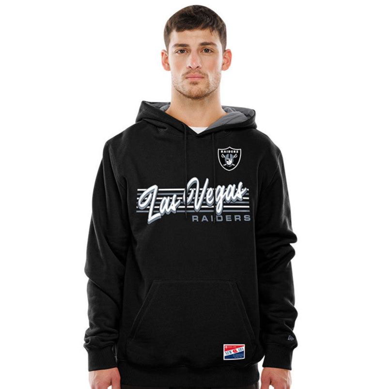 Las Vegas Raiders New Era USA EDITION Retro Scripted NFL Hoodie Schwarz