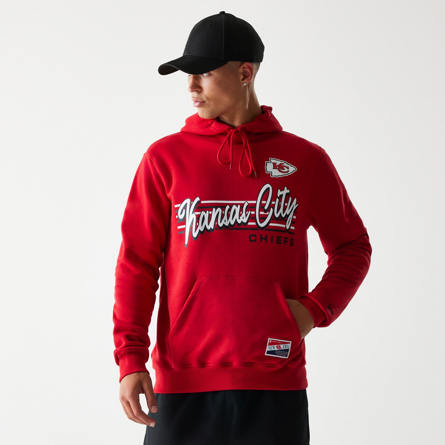 Kansas City Chiefs New Era USA EDITION Retro Scripted NFL Hoodie Rot