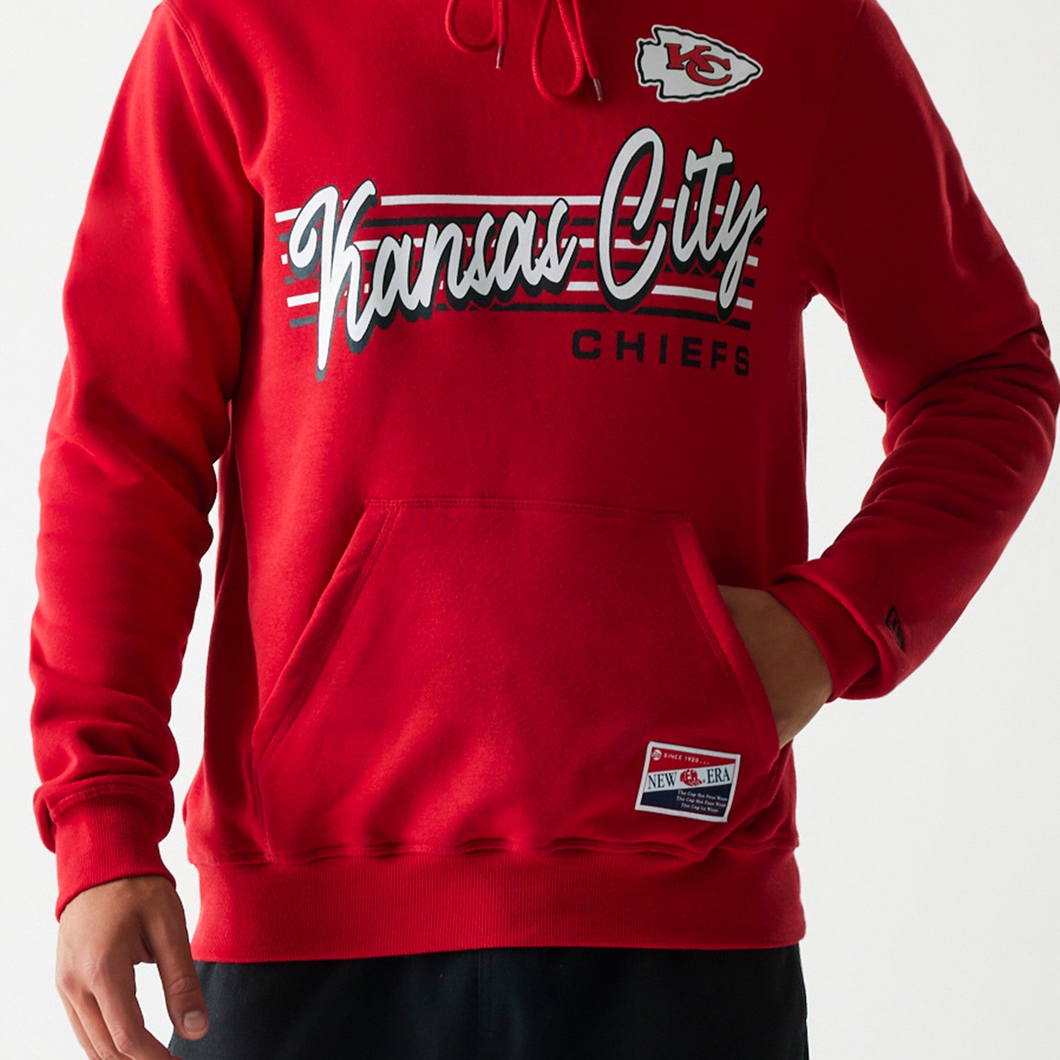 Kansas City Chiefs New Era USA EDITION Retro Scripted NFL Hoodie Rot