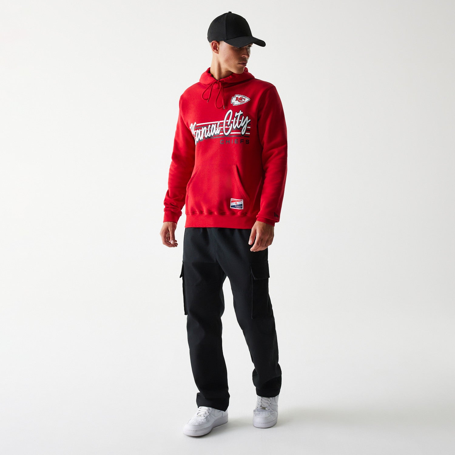 Kansas City Chiefs New Era USA EDITION Retro Scripted NFL Hoodie Rot