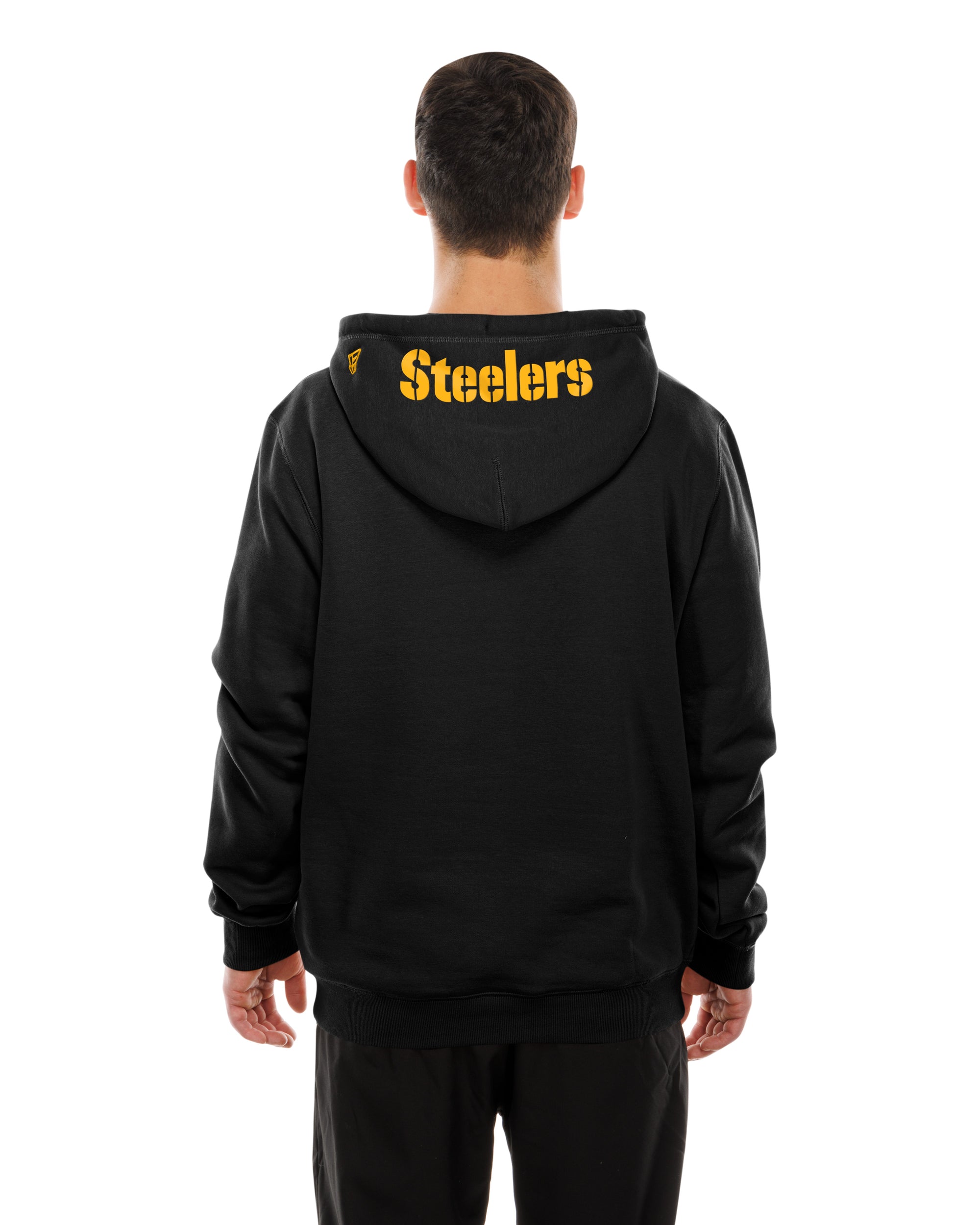Pittsburgh Steelers New Era USA EDITION Retro Scripted NFL Hoodie Schwarz