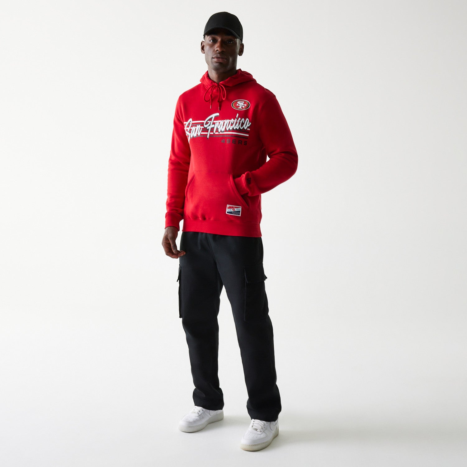 San Francisco 49ers New Era USA EDITION Retro Scripted NFL Hoodie Rot