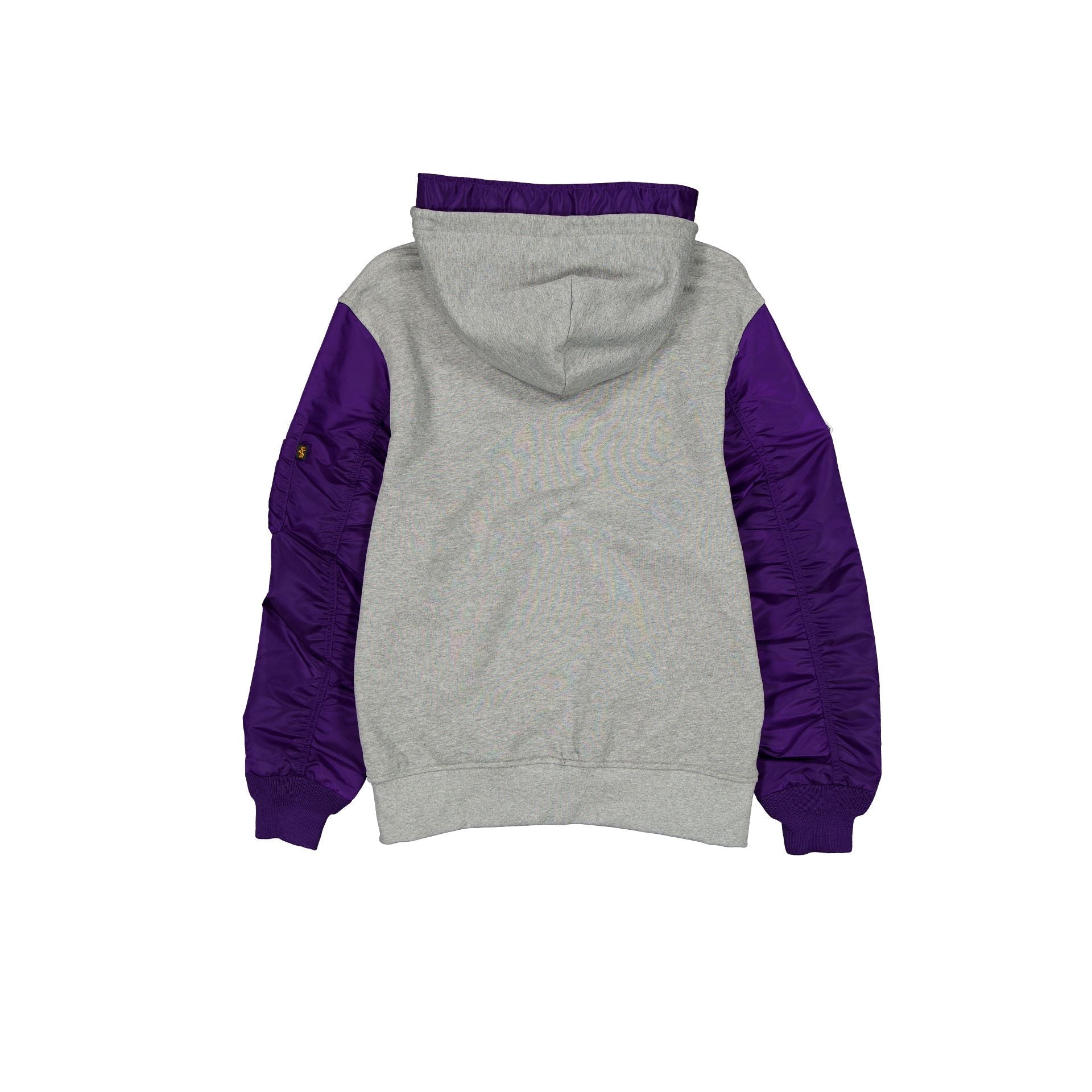 Graue NBA Los Angeles Lakers Jacke von New Era, Ma-1 Fleece Jacke mit Reißverschluss, sportliches, warmes Design