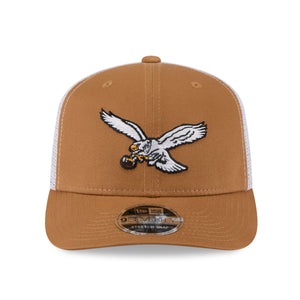 Neue Era Philadelphia Eagles Vintage Logo Trucker Cap, beige, 9SEVENTY Stretch-Snap, NFL, sportliche Baseball Cap, stylisch und bequem