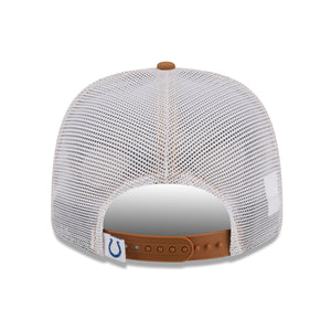 Neue Era Indianapolis Colts 9SEVENTY Stretch-Snap Trucker Cap in Beige mit NFL-Logo, atmungsaktives Design und verstellbarem Snapverschluss