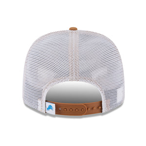 Neue Era Detroit Lions 9SEVENTY Trucker Cap in Beige mit Stretch-Snap-Verschluss, sportliches NFL-Design
