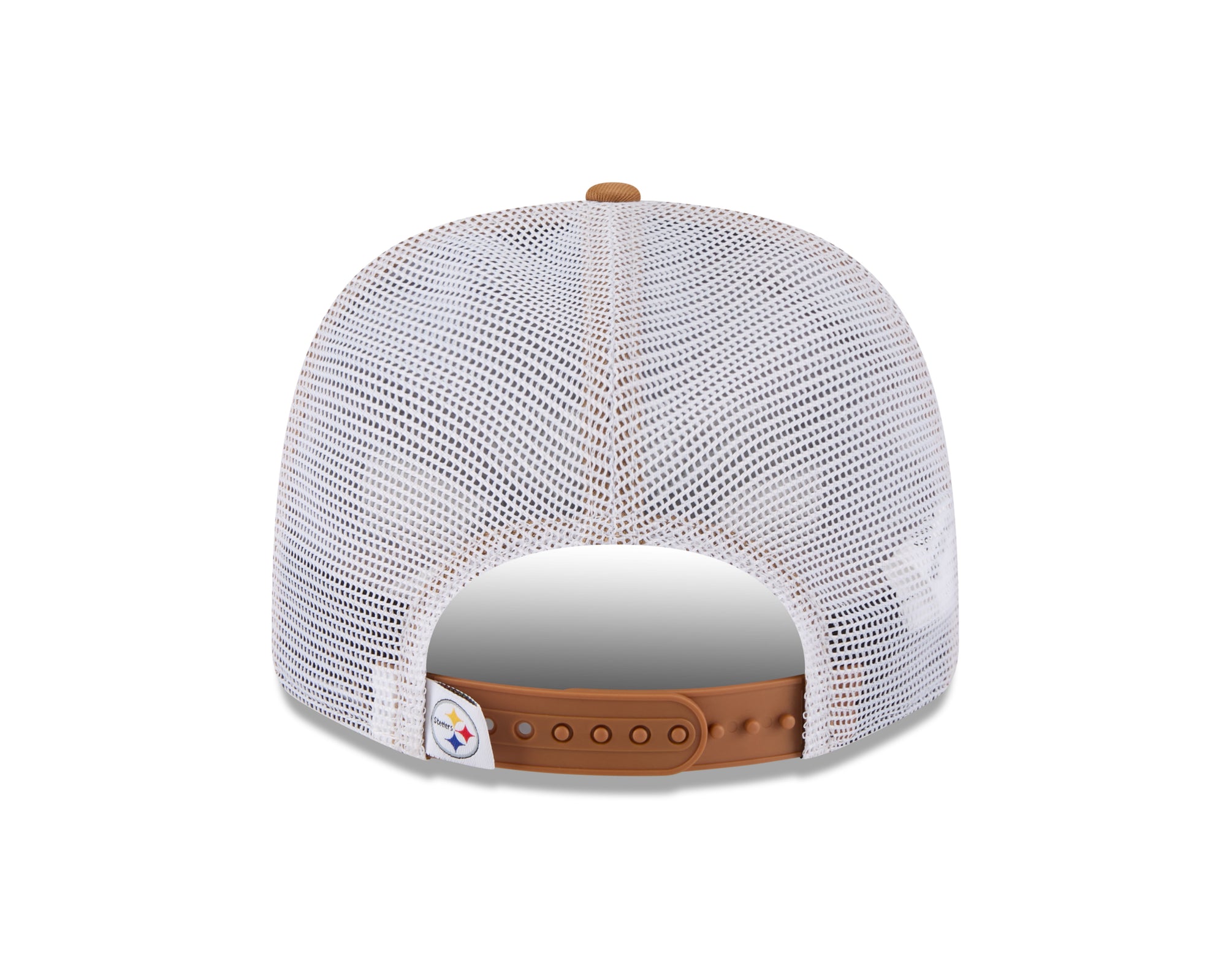 Neue Era Pittsburgh Steelers NFL Cap, beige 9SEVENTY Stretch-Snap Trucker Cap, sportliches Cap mit NFL-Logo, bequem und stylisch