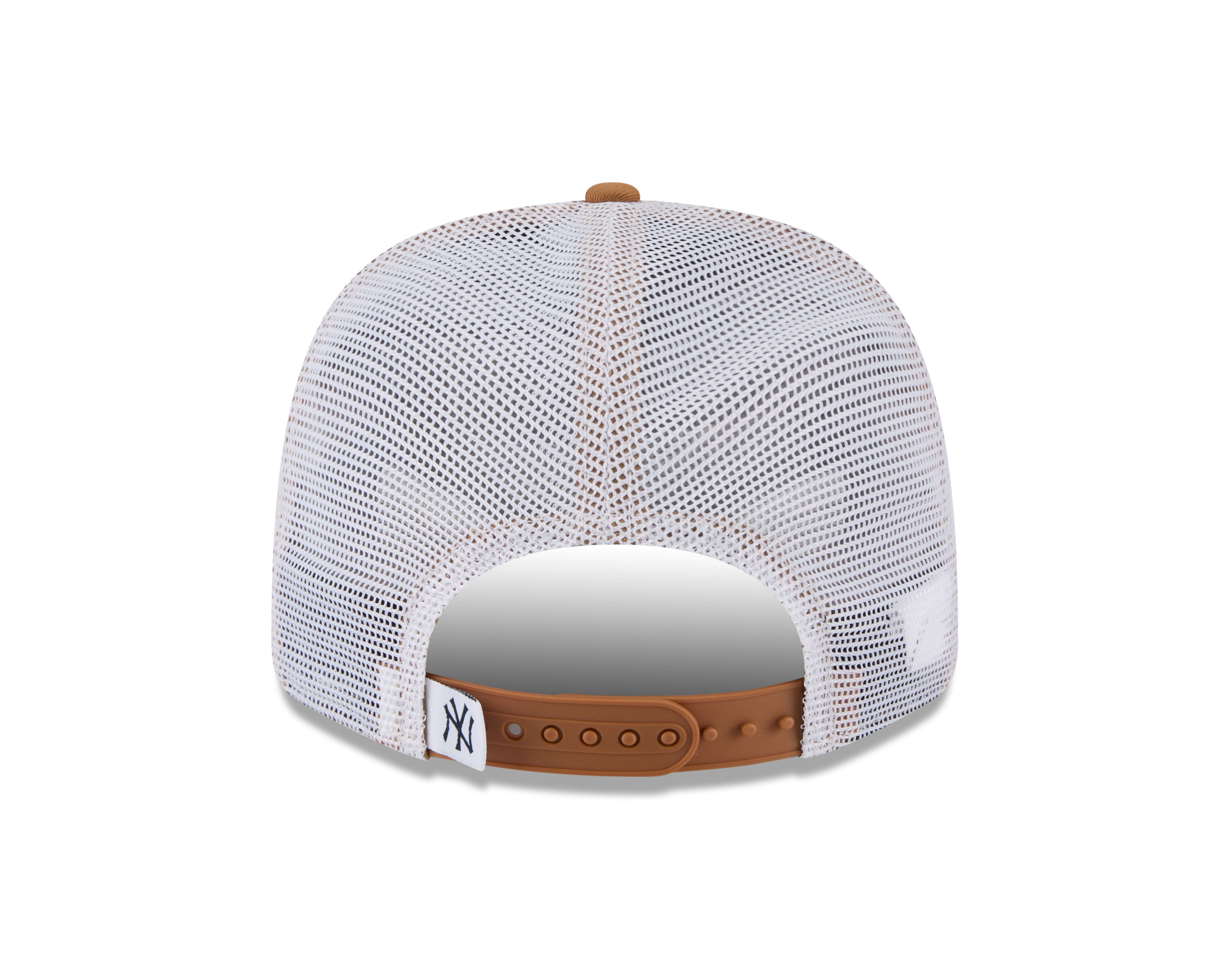 Beige New Era 9SEVENTY Trucker Cap mit Stretch-Snap und Yankees Logo, sportliches Baseball-Cap für Fans