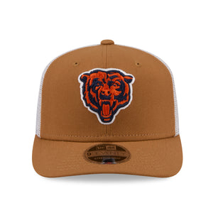 Neue Era Chicago Bears 9SEVENTY Stretch-Snap Trucker Cap in Beige mit NFL-Logo, robuste Schirm und bequemer Sitz