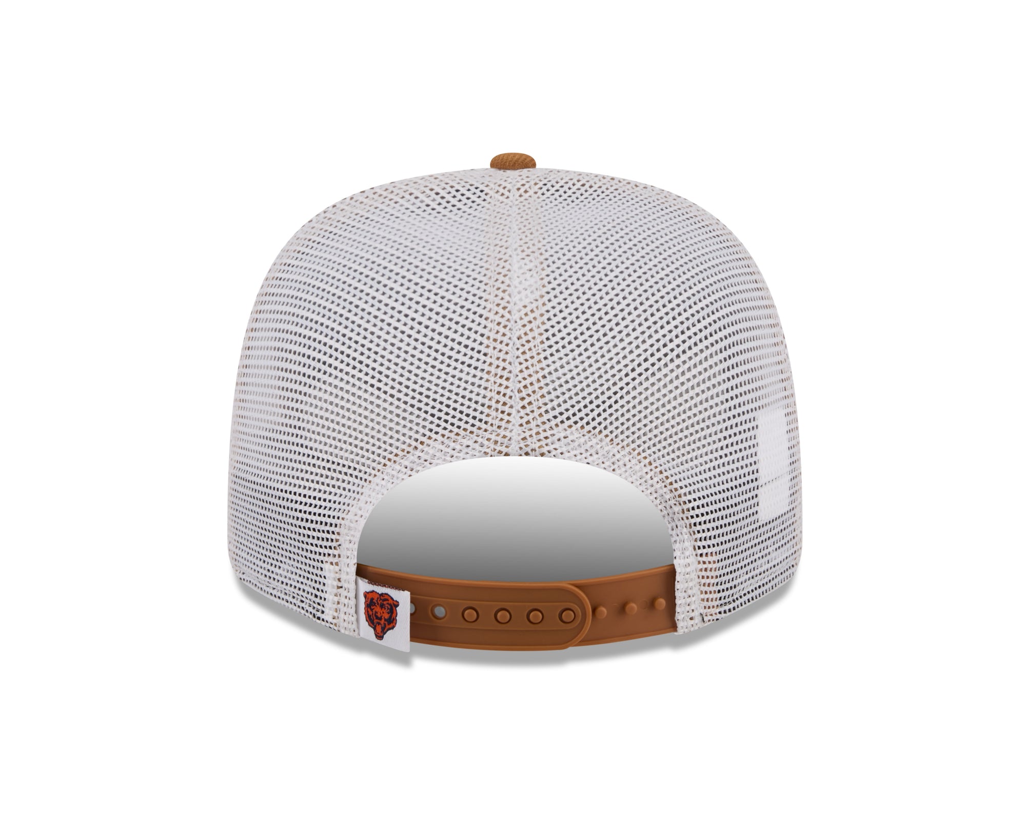 Neue Era Chicago Bears 9SEVENTY Stretch-Snap Trucker Cap in Beige, NFL Baseball Cap mit gestreiftem Design
