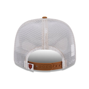 Neue Era Chicago Bears 9SEVENTY Stretch-Snap Trucker Cap in Beige, NFL Baseball Cap mit gestreiftem Design
